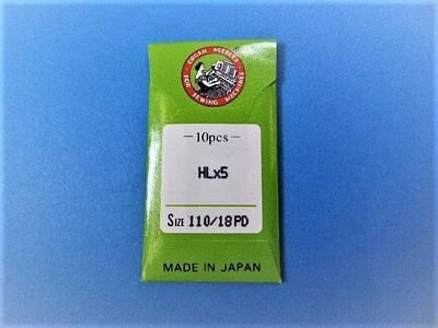 Organ Needles Titanium HLx5 High-Speed Quilting Needles Size 110/18 (10-pack)