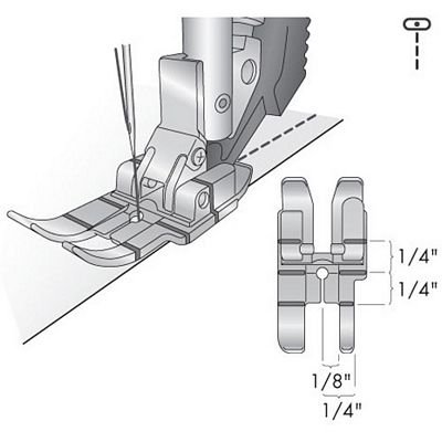 Quilting Foot for Pfaff – 1/4in IDT (Compatible)