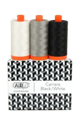 Aurifil Color Builder Carrara Black White 3pc.