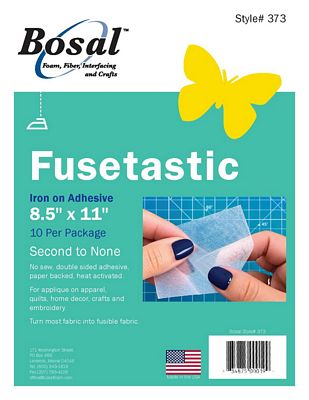 Bosal Fusetastic Iron-On Adhesive 8 1/2 in x 11 in