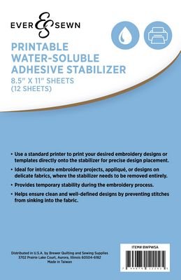 Eversewn Parts Printable water-soluble adhesive stabilizer A