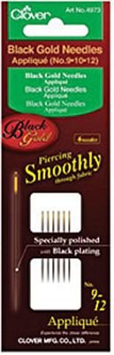 Clover Needlecraft Inc. Black Gold Applique Assortment 9/10/12 6/pack box/3
