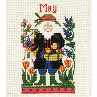Colonial Needle Co. May Santa Cross Stitch Kit