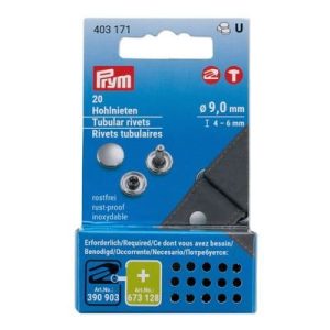 Prym Consumer Products Tubular Rivets, 9mm, 20 Pcs