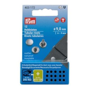Prym Consumer Products Tubular Rivets, 6-9mm 12 pc