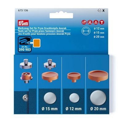 Prym Consumer Products VARIO Tools set ANORAK 12-15-20mm