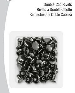 Prym Consumer Products Double-Cap Rivets, 24 Sets, Gunmetal