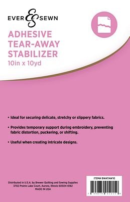 EverSewn Adh Tear-away Stabilizer 10 in x 10 yd 2/pk