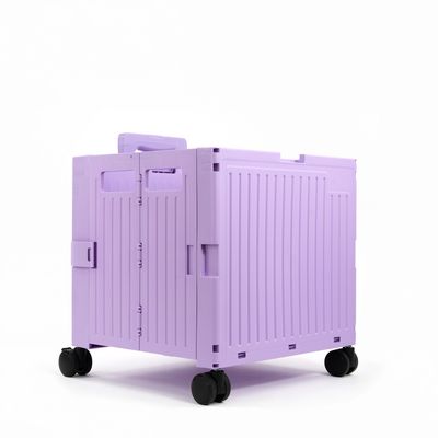 Everything Mary Collapsible Plastic Rolling Cart Purple