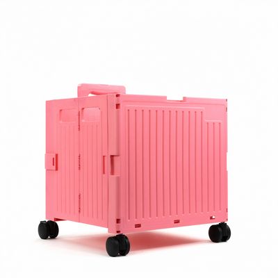 Everything Mary Collapsible Plastic Rolling Cart Pink