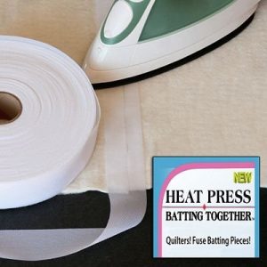 Heat Press Batting Together 1 1/2 in x 100 yd Whi