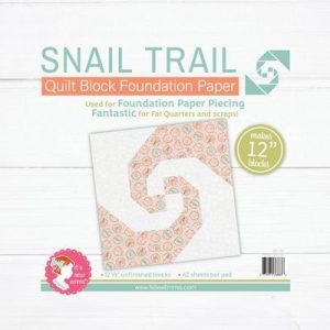 12in Snail Trail Quilt Block Foundation Paper