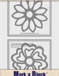 Just Flowers Mark-a-Block Templates