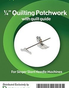 Clear Foot (1/4in Patchwrk Slant) for Singer – Slant shank (Compatible)