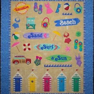 At the Beach Applique Machine Embroidery Pattern