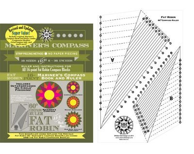 Fat Robin Mariners Compass Book and Ruler Combo