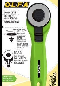 OLFA 45mm Quick Change Rotary Cutter Lime Green