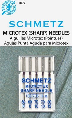 Schmetz Microtex / Sharp Needles (5-pack, box of 10)