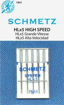 Schmetz HLx5 High-Speed Quilting Needles HLx5 Size 75/11 (5-pack)