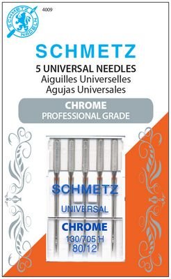 Schmetz Chrome Universal Needles Size 80/12 (5-pack)