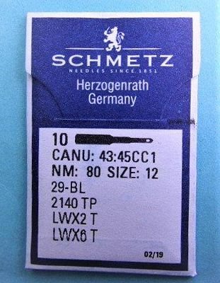 Schmetz Sewing Machine Needles Size 80/12 (10-pack)