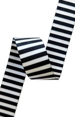 Black & White Stripe 2in wide Webbing 12 yd roll