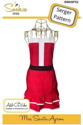 Mrs. Santa Apron Serger Pattern