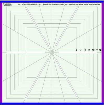 Sew Steady / Westalee Design Cross Hair Square Ruler 6 Point 8.5in by Westalee