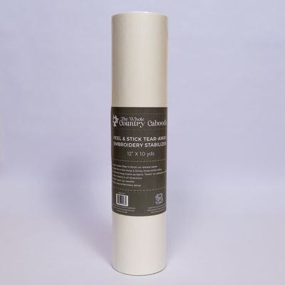 Peel & Stick Tear-Away Embroidery Stab Roll 12in x 10 yds