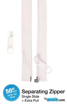 Patterns by Annie 50in Separating Zipper + Extra slide